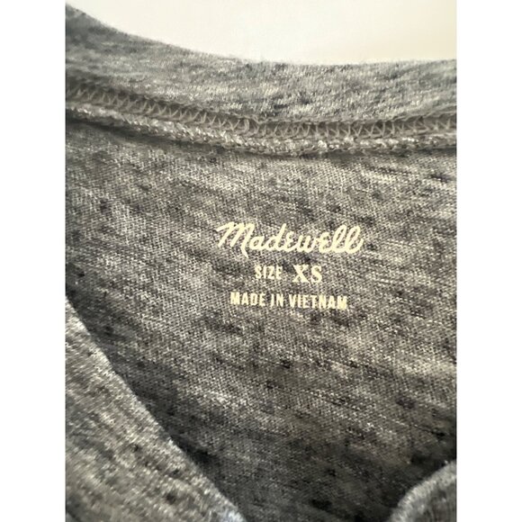 Madewell Heather Gray Short Sleeve T-Shirt XS 100% Cotton - Picture 3 of 4